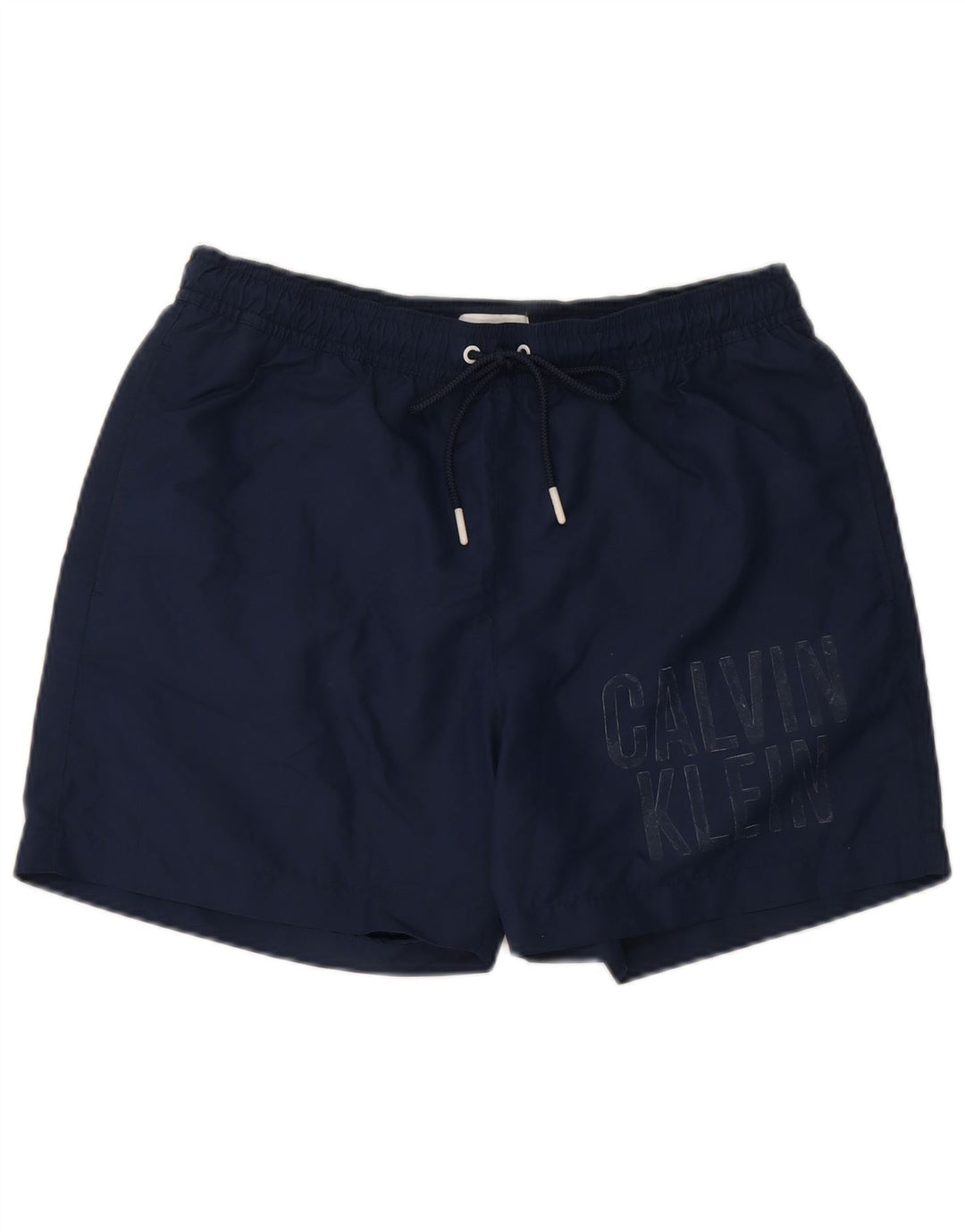 Мужские шорты для плавания с рисунком Calvin Klein, средний темно-синий, полиэстер