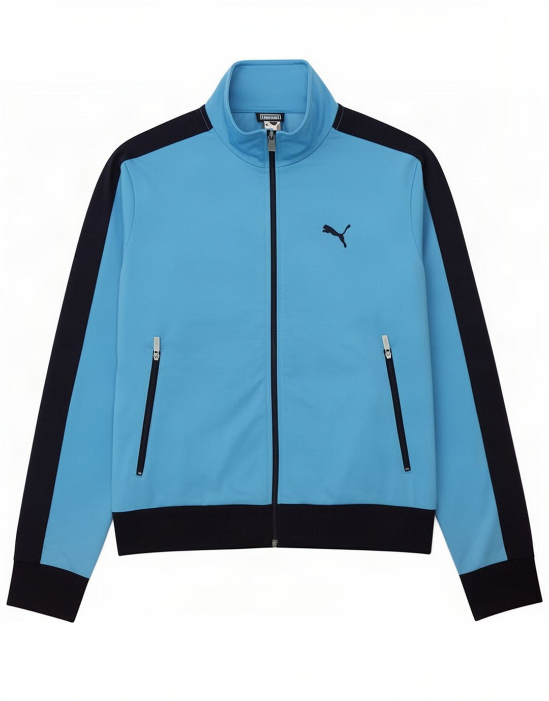 Мужской спортивный костюм Puma, верхняя куртка, маленький синий полиэстер с цветными блоками