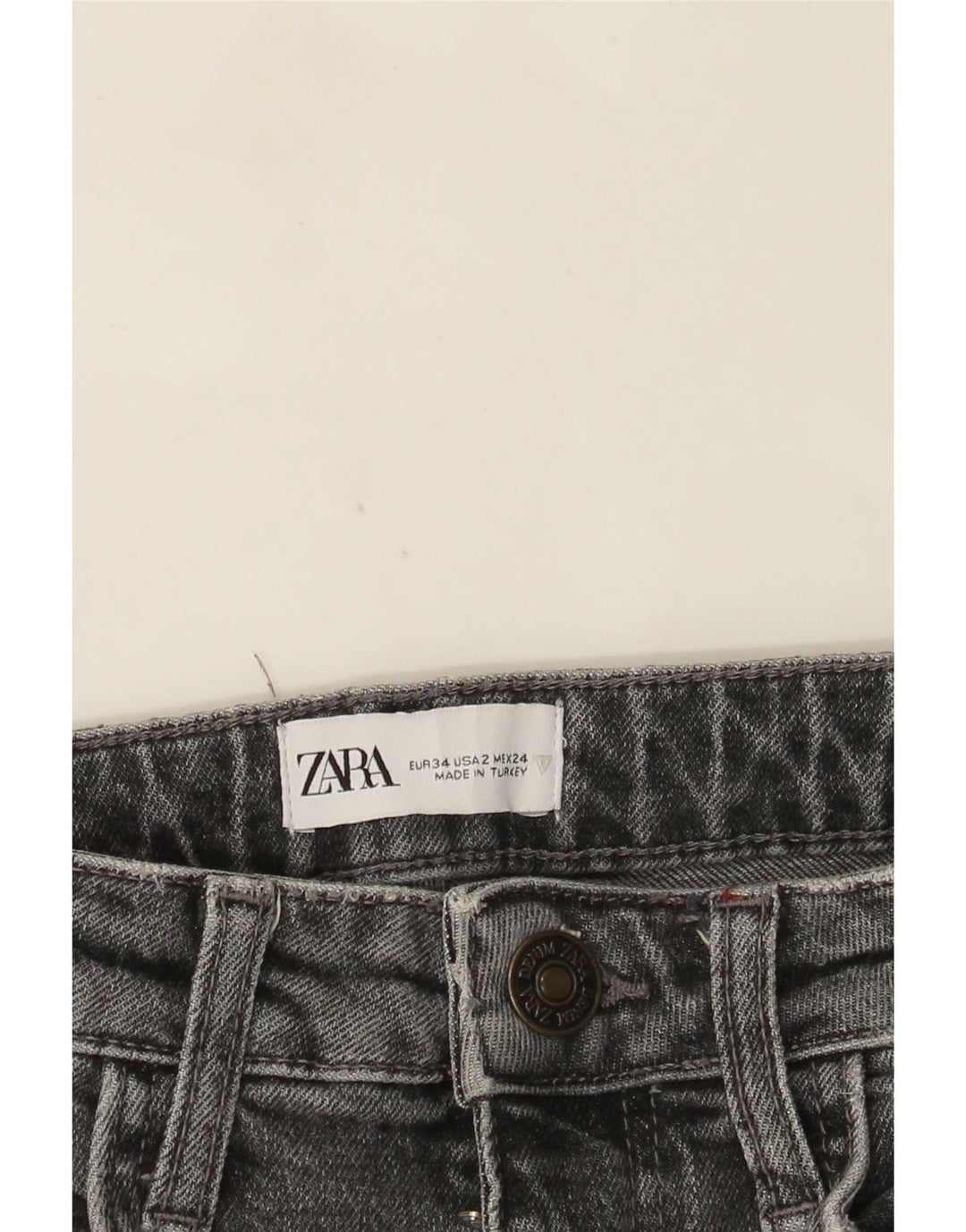 Женские прямые джинсы Zara EU 34 2XS W24 L27 Серые