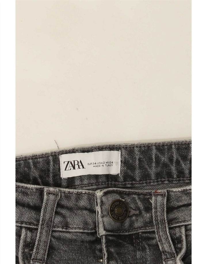 Женские прямые джинсы Zara EU 34 2XS W24 L27 Серые