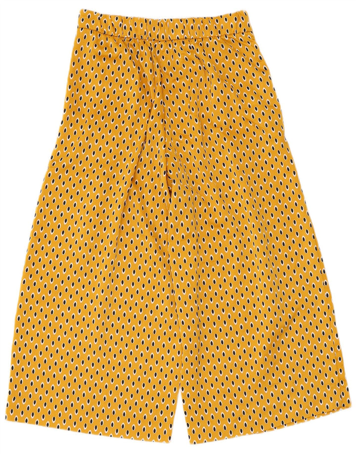 Женские капри Zara XS W24 L21, полиэстер в желтые пятна