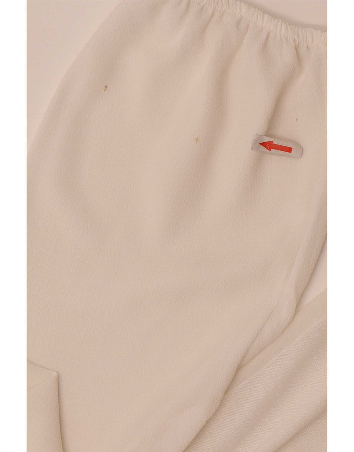 Женская укороченная блузка с длинными рукавами Zara UK 16, большая белая