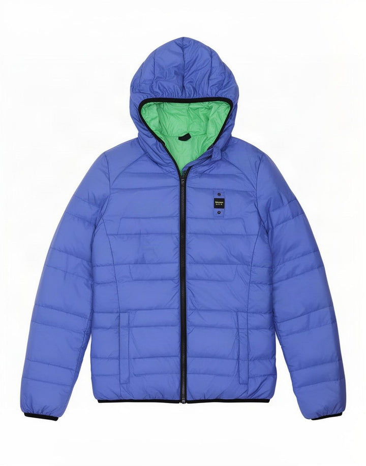 Женская утепленная куртка с капюшоном Blauer UK 10, маленькая, синяя, полиамид
