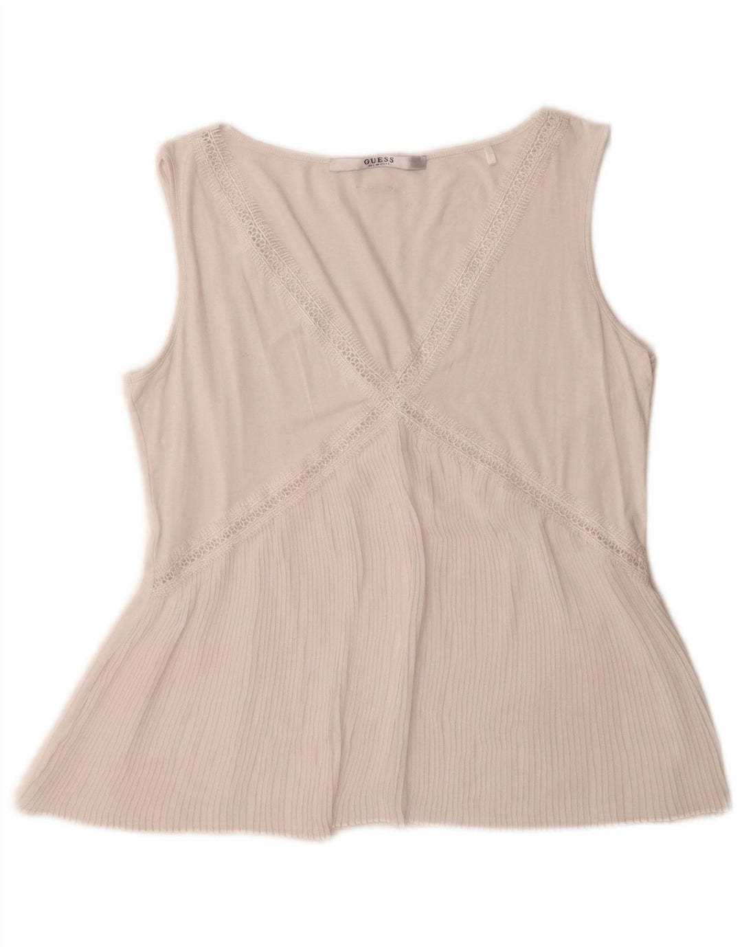 Женская блузка без рукавов Guess UK 12, средний белый