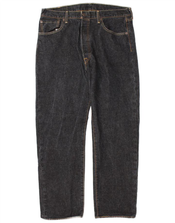Мужские прямые джинсы Levi's 501 W36 L32 серые, хлопок