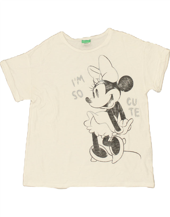 BENETTON Girls Mickey Mouse Graphic T-Shirt Top 13-14 Years 3XL White | Vintage Benetton | Thrift | Second-Hand Benetton | Used Clothing | Messina Hembry 