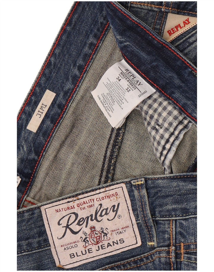 Мужские джинсы Replay Jimi Bootcut W34 L32, синие, хлопок
