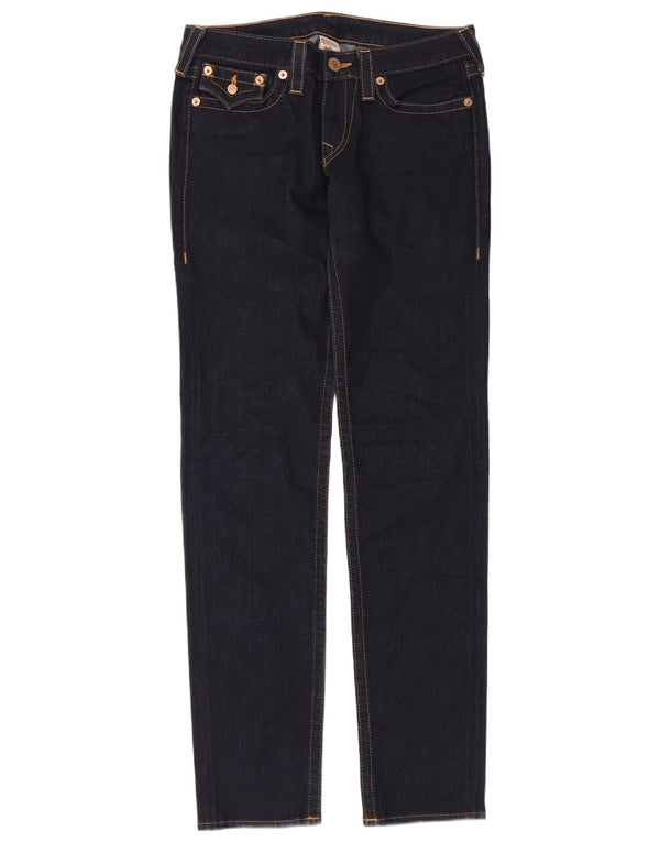 Женские узкие джинсы True Religion W30 L34, темно-синие, хлопок