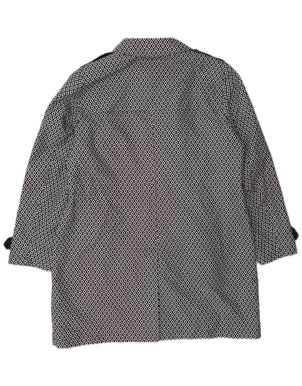 Женский плащ в стиле милитари Marks & Spencer UK 18 XL Темно-синий с геометрическим узором