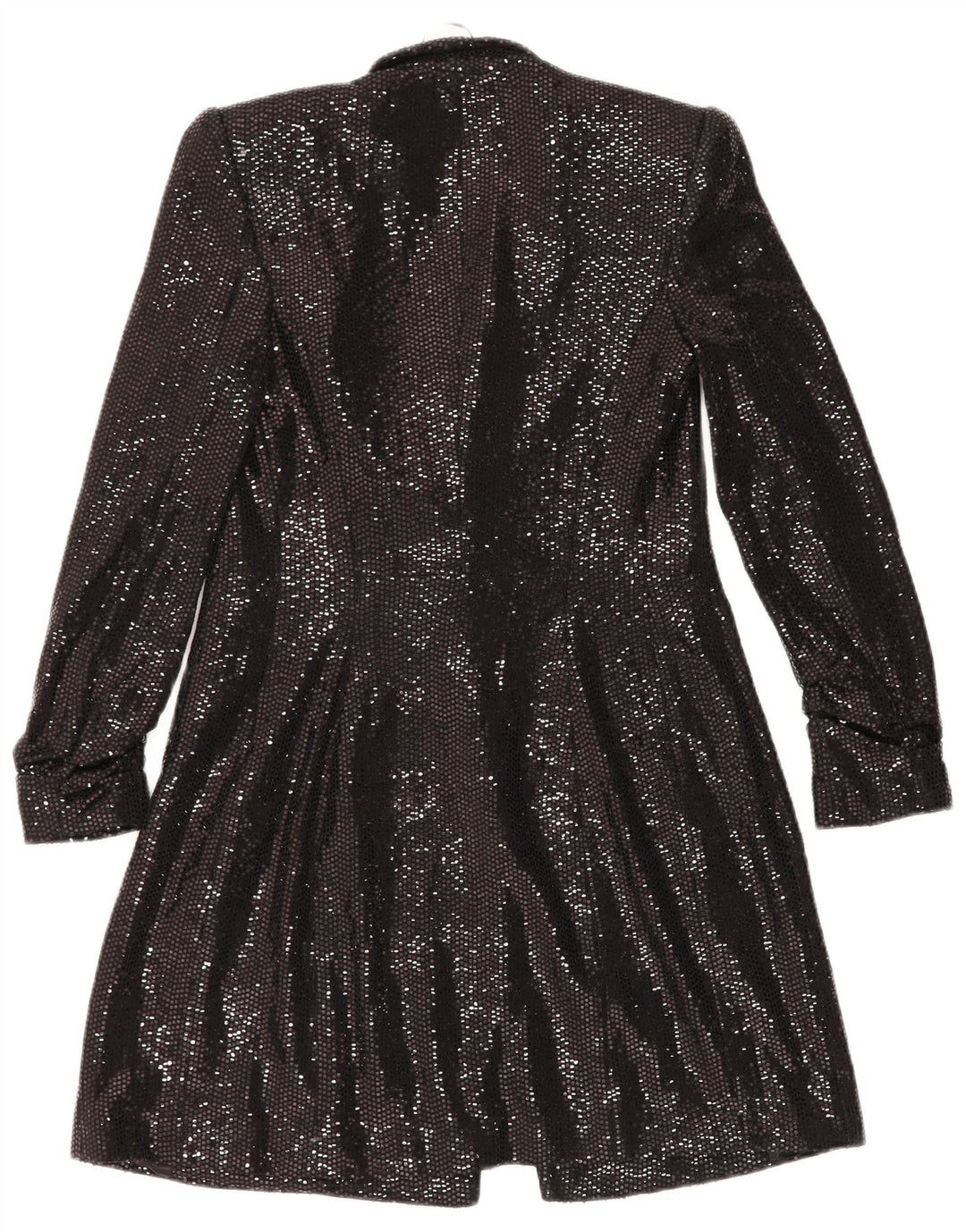 Женский удлиненный открытый пиджак ZARA UK 6 XS, черный полиамид