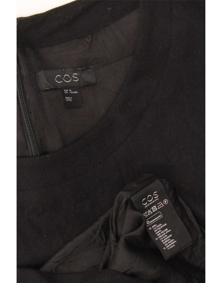 Женское платье прямого кроя с длинными рукавами Cos, цвет ЕС 44 XL, черная шерсть