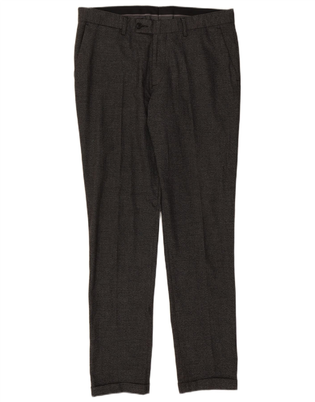 Мужские узкие костюмные брюки Zara EU 42, большие W32 L32, серый полиэстер