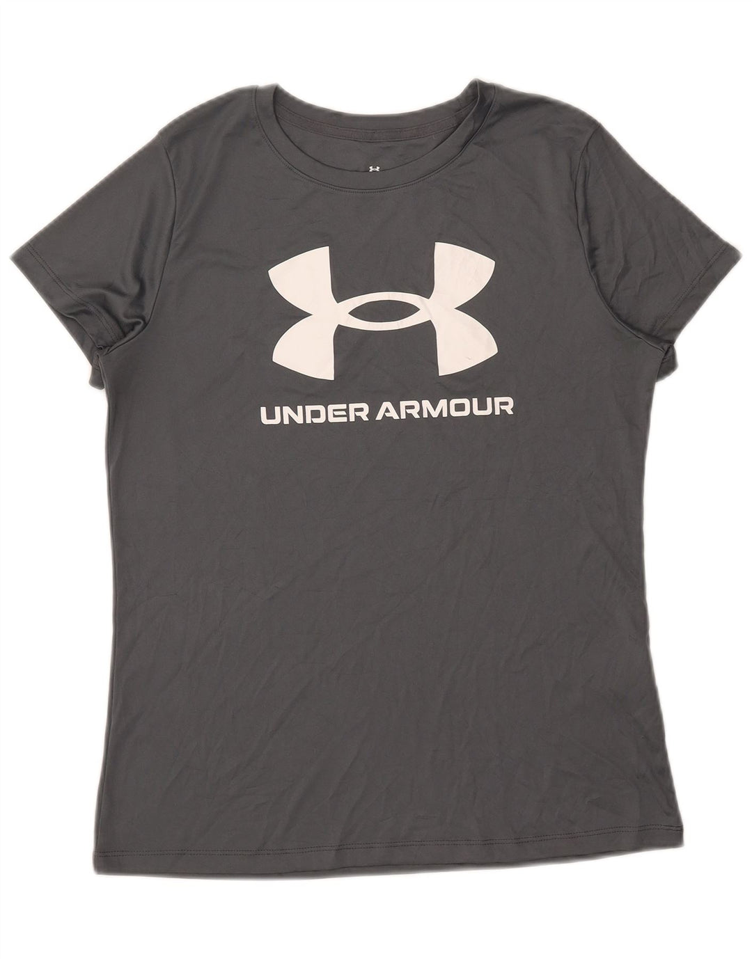 Мужская футболка с рисунком Under Armour, верх из полиэстера среднего серого цвета
