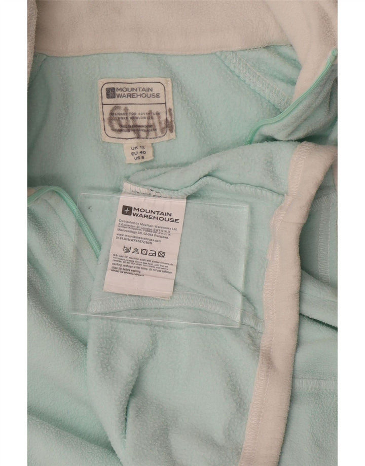 MOUNTAIN WAREHOUSE Womens Zip Neck Fleece Jumper UK 12 Medium  Blue Vintage Mountain Warehouse and Second-Hand Mountain Warehouse from Messina Hembry 