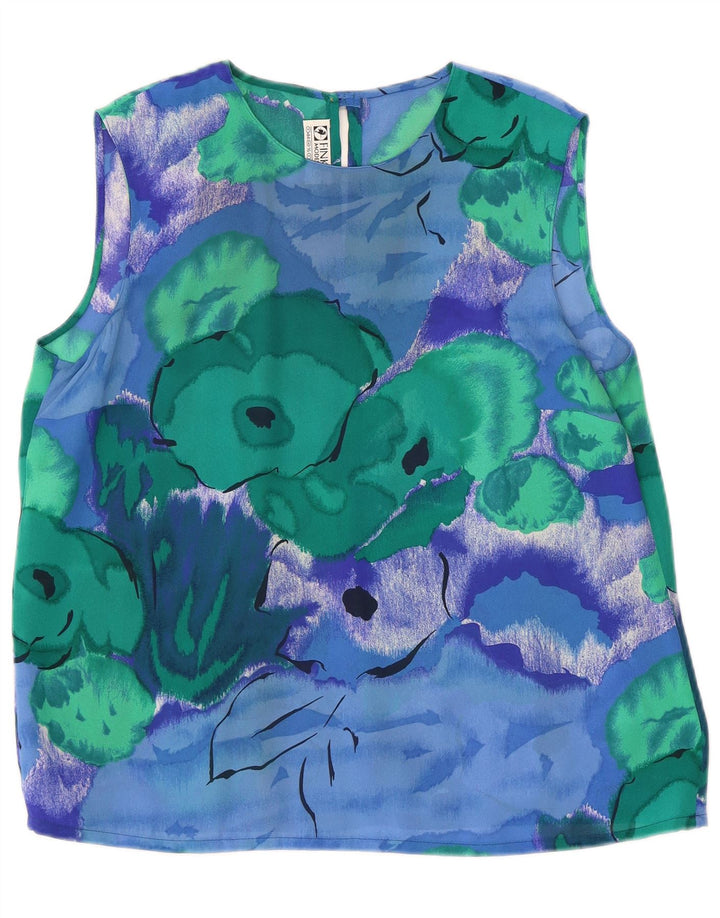 Женский комплект из 2 юбок Fink UK 16, большой размер W30, синий полиэстер с цветочным принтом