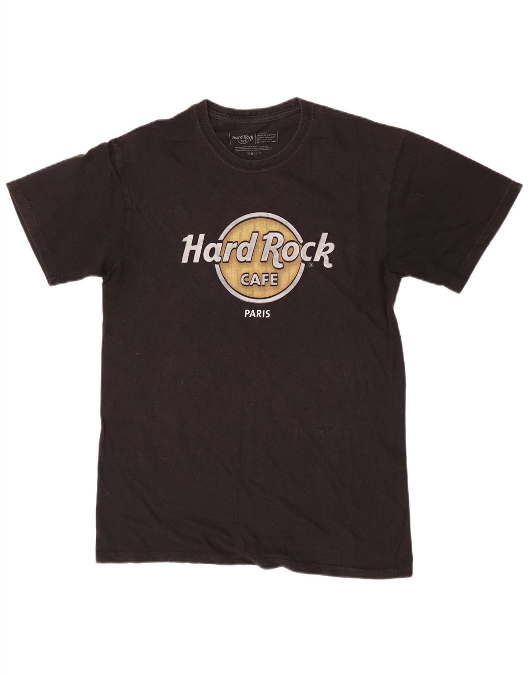 Мужская футболка с графическим рисунком Hard Rock Cafe Paris, средний черный хлопковый топ