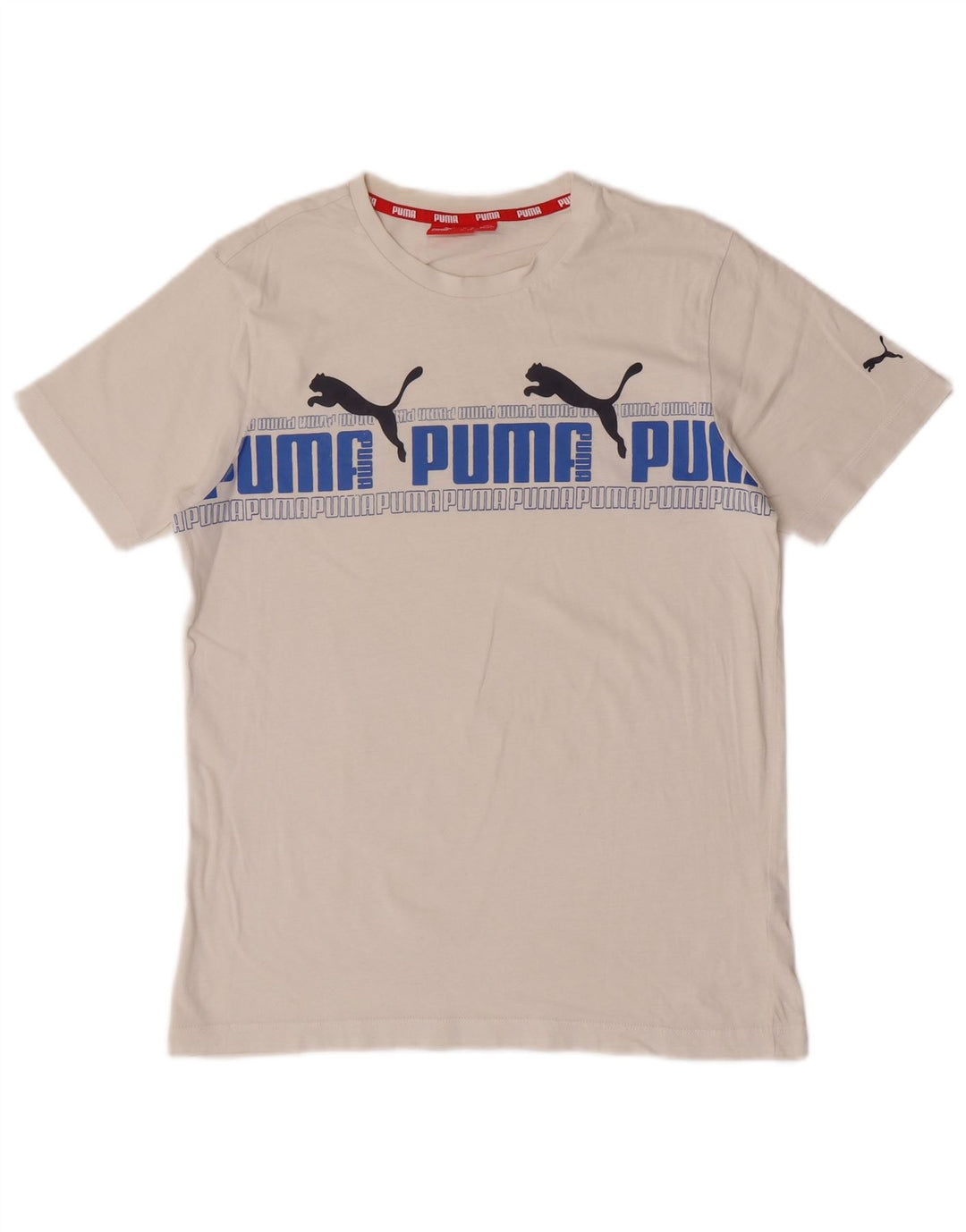Футболка с рисунком Puma для мальчиков, топ 15-16 лет, белая