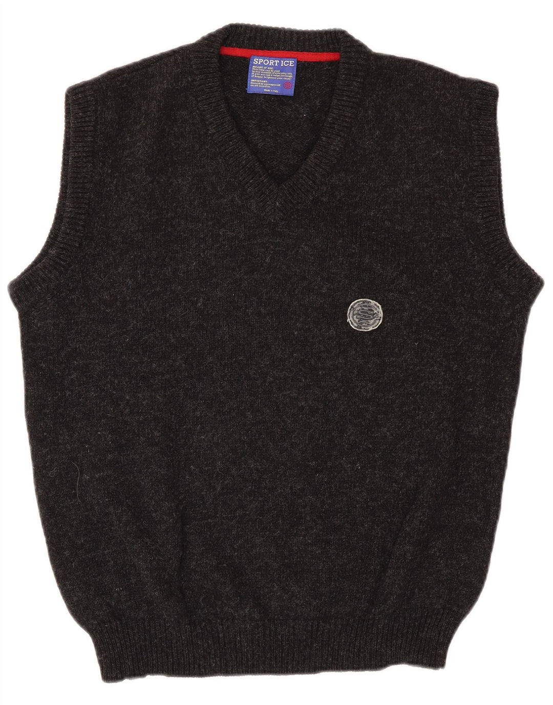 Мужская майка Sport Ice Iceberg Vest, майка среднего серого цвета с крапинками из натуральной шерсти