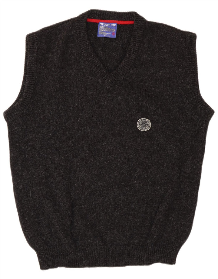 Мужская майка Sport Ice Iceberg Vest, майка среднего серого цвета с крапинками из натуральной шерсти