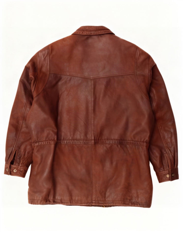 Куртка мужская кожаная Morena IT 52 XL Коричневая