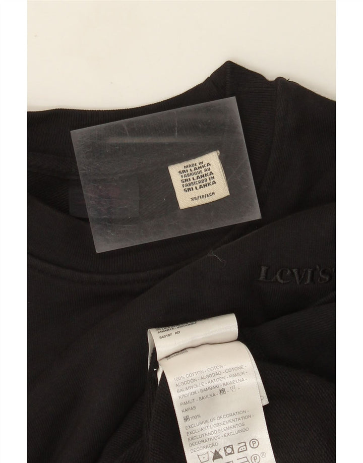 Женский джемпер-толстовка оверсайз Levi's UK 6 XS, черный хлопок