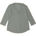 ORVIS Womens Top 3/4 Sleeve UK 14 Medium Turquoise Linen Vintage Orvis and Second-Hand Orvis from Messina Hembry 