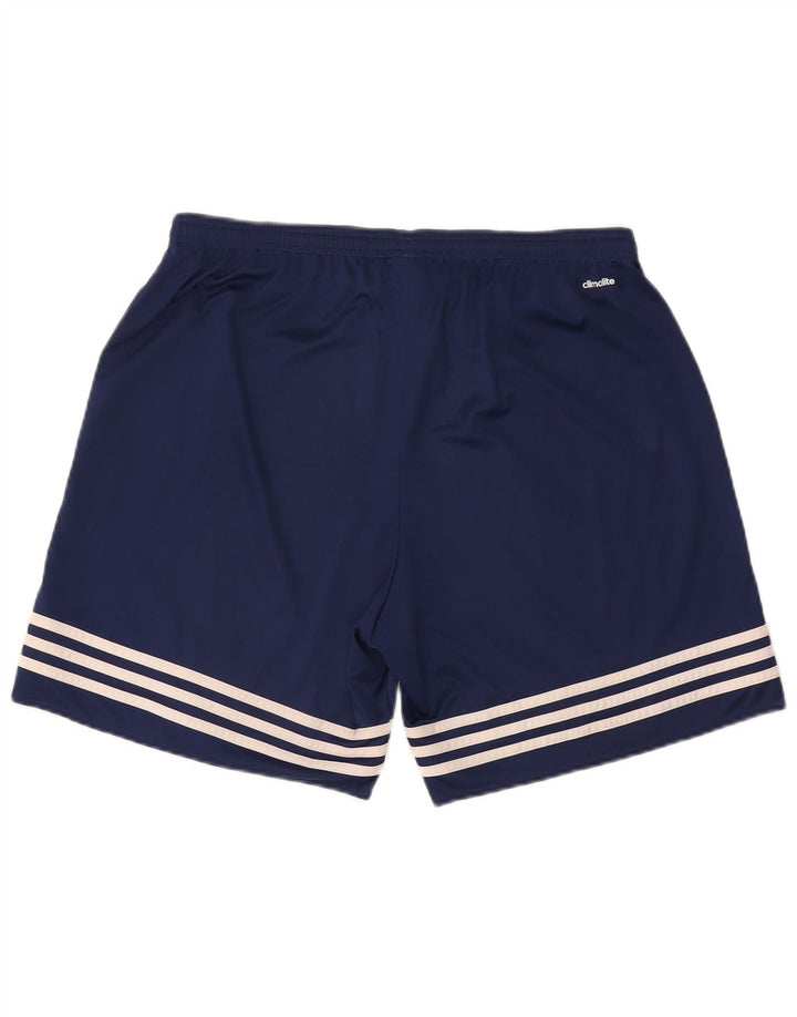Мужские спортивные шорты Adidas Climalite XL темно-синие из полиэстера