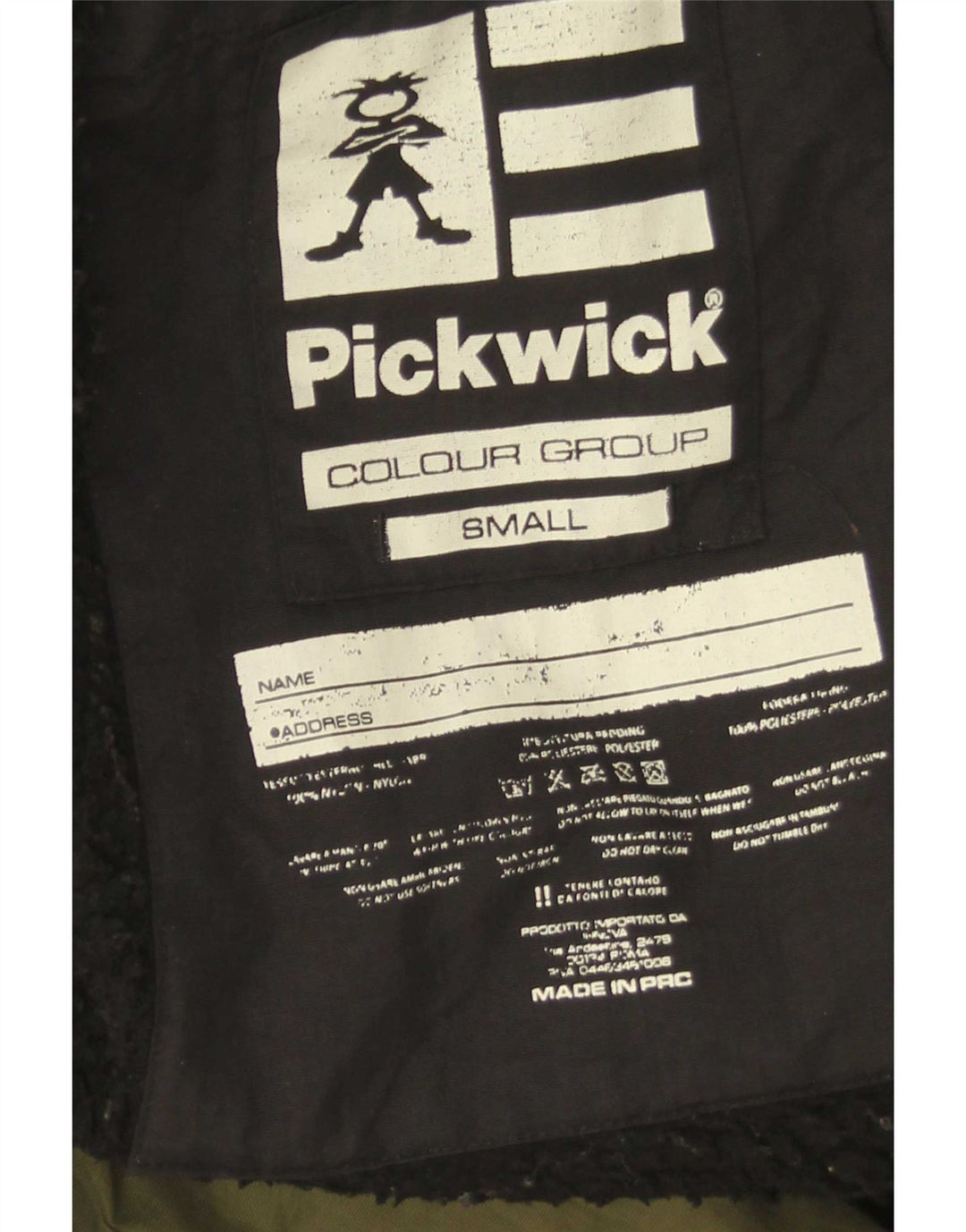 Женская парка оверсайз Pickwick с капюшоном, Великобритания, 10, маленькая, зеленая, с цветными блоками