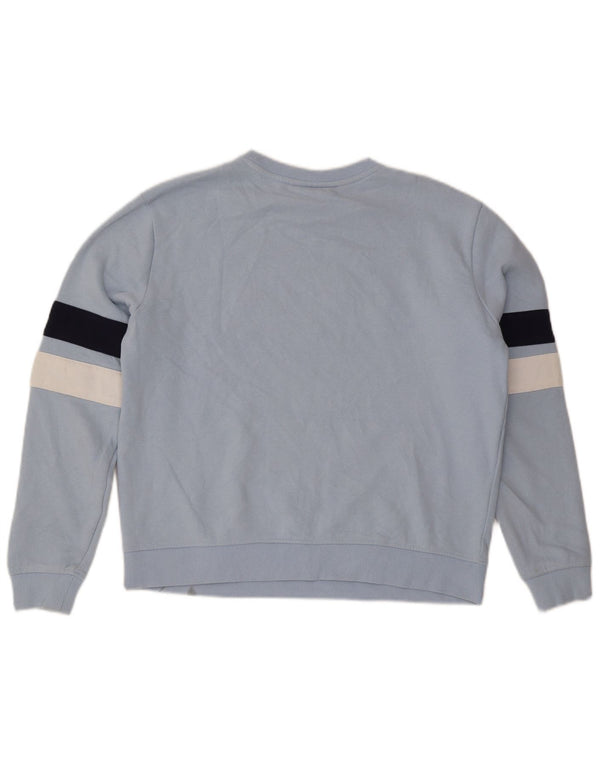 Женский свитер Fila с графическим рисунком, Великобритания, 16, большой синий, хлопок с цветными блоками