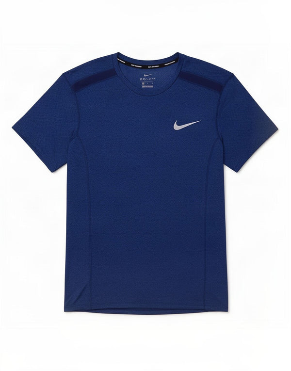 Мужская футболка Nike Dri Fit, маленький темно-синий полиэстер