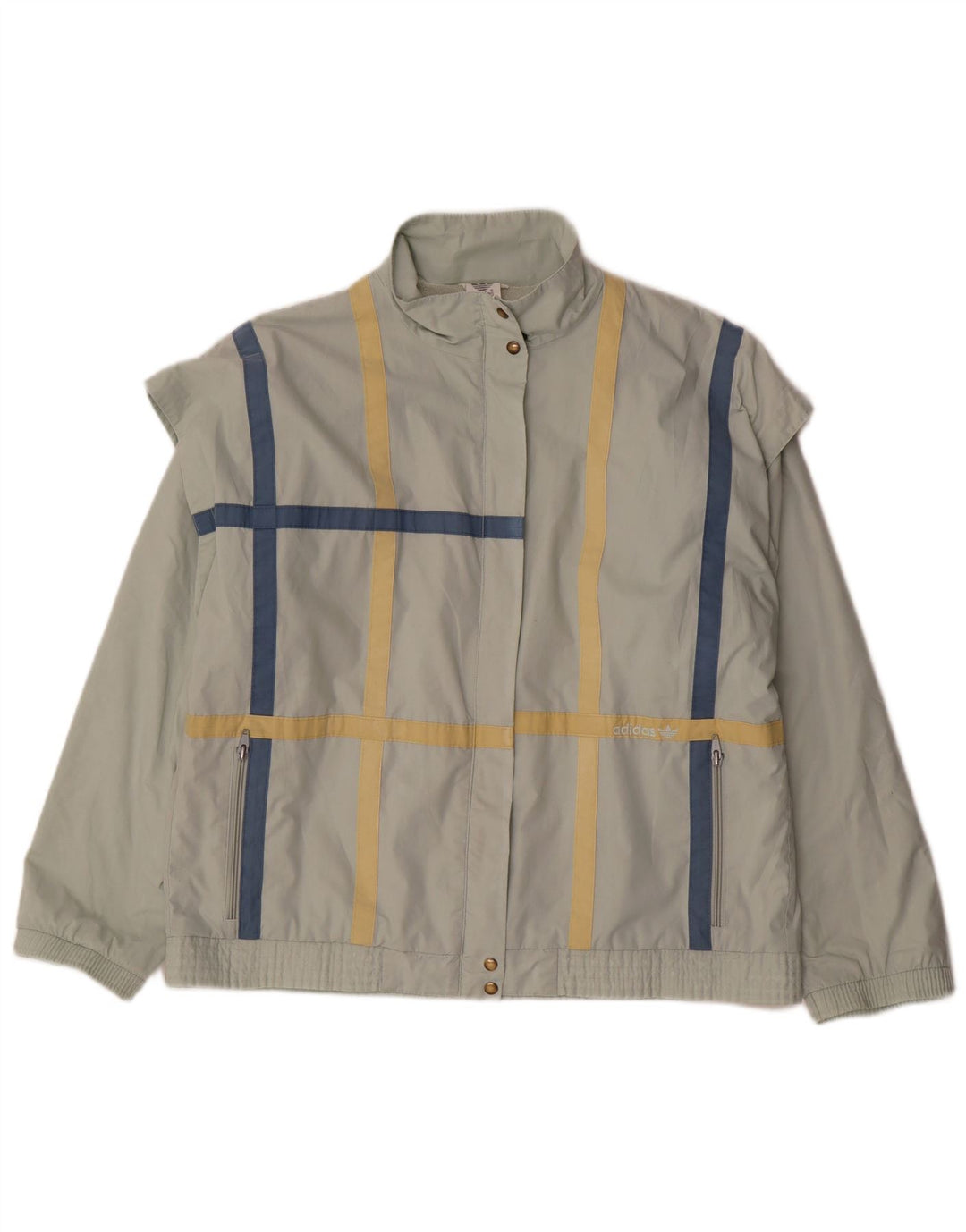 Женская куртка-бомбер Adidas UK 18 XL, зеленая клетка, хлопок