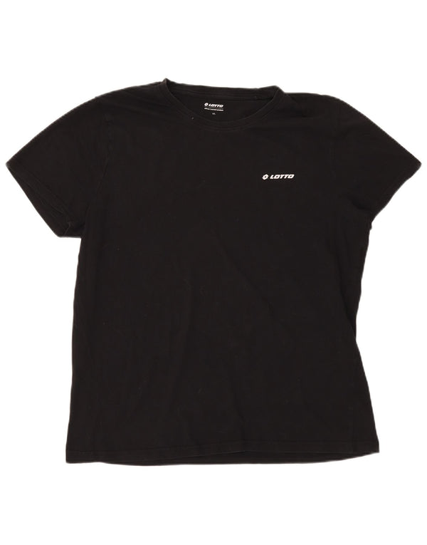 Женская футболка LOTTO Top UK 16, большая, черная, хлопок