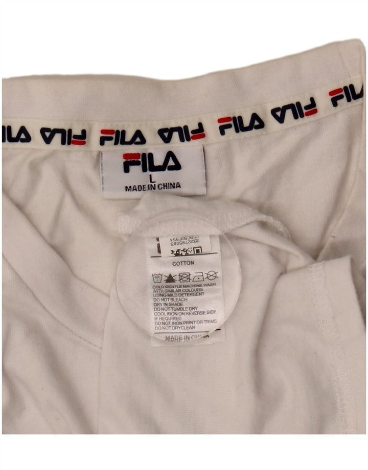 Fila Мужская футболка с рисунком, большой белый хлопок