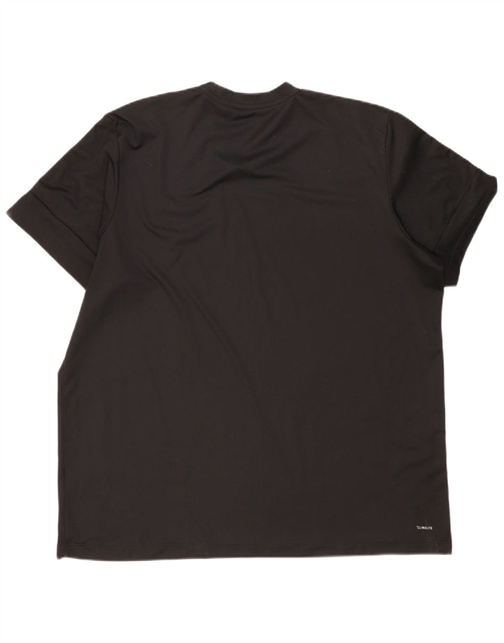 Мужская футболка Adidas Climalite с рисунком 2XL, черный полиэстер
