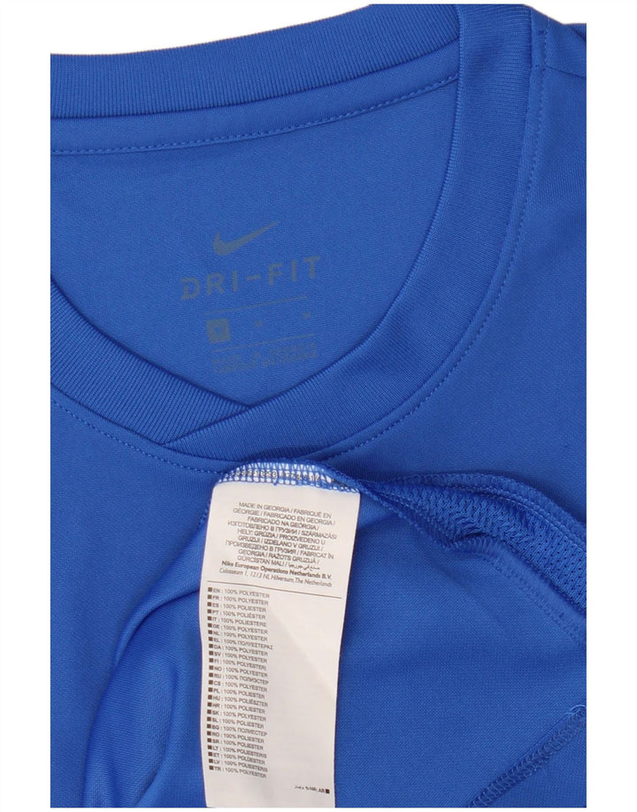 Мужская футболка Nike Dri Fit с графикой, верх, средний синий полиэстер