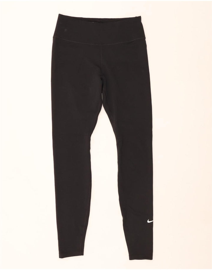 Женские леггинсы NIKE Dri Fit UK 12, средний черный полиэстер