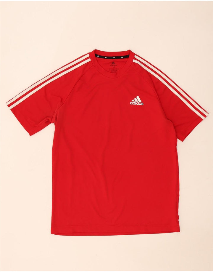 Adidas Мужская футболка Aeroready Верх среднего красного цвета из полиэстера