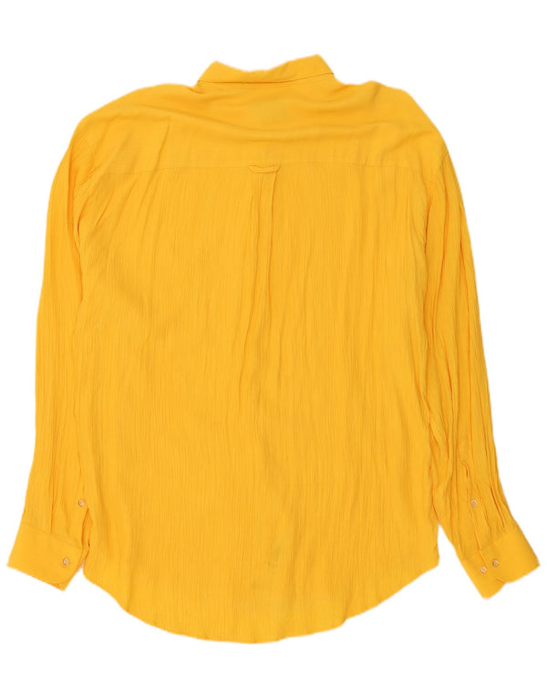 Vintage Mens Shirt Size 17 43 XL Yellow Viscose