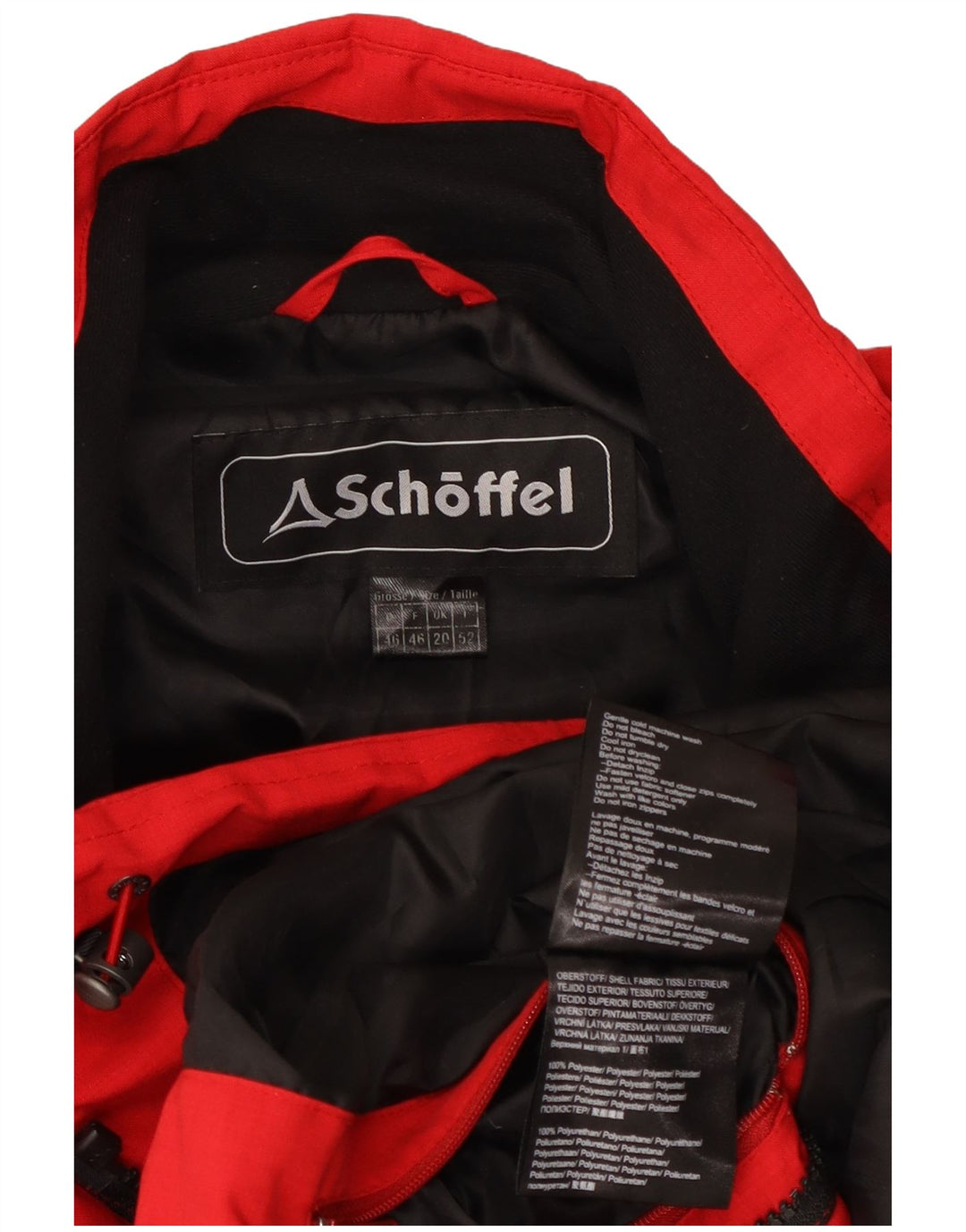 Женская дождевик Schoffel UK 20 2XL красный полиэстер