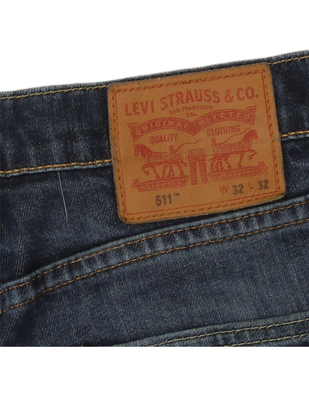 Мужские джинсы Levi's 511 Slim W32 L32 Темно-синие, хлопок