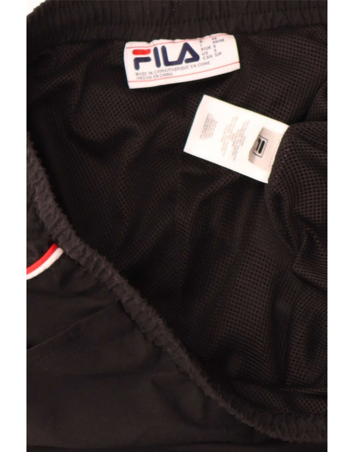 Мужские спортивные брюки Fila, джоггеры, маленькие черные, полиэстер