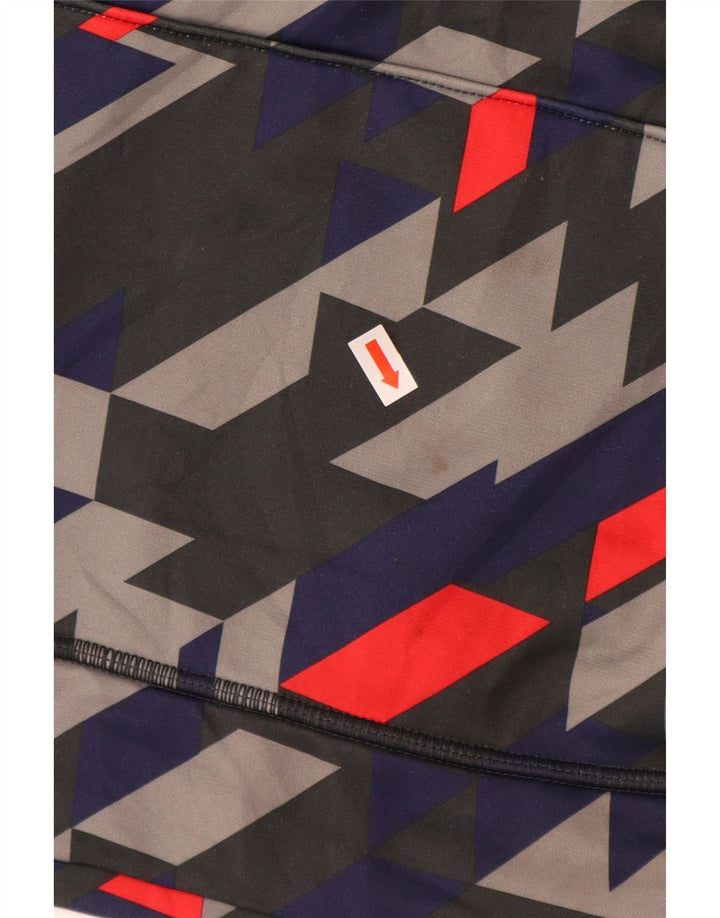 Свободный джемпер с капюшоном UNDER ARMOR для девочек 11–12 лет, большой красный с геометрическим узором