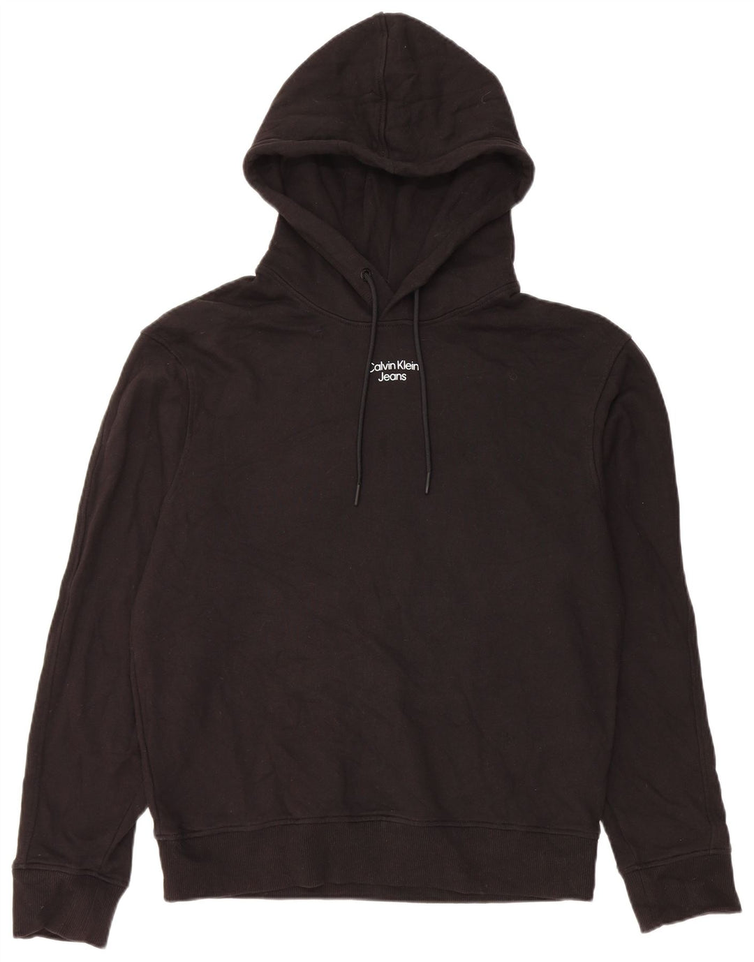 Мужской джемпер с капюшоном Calvin Klein Jeans, средний черный, хлопок