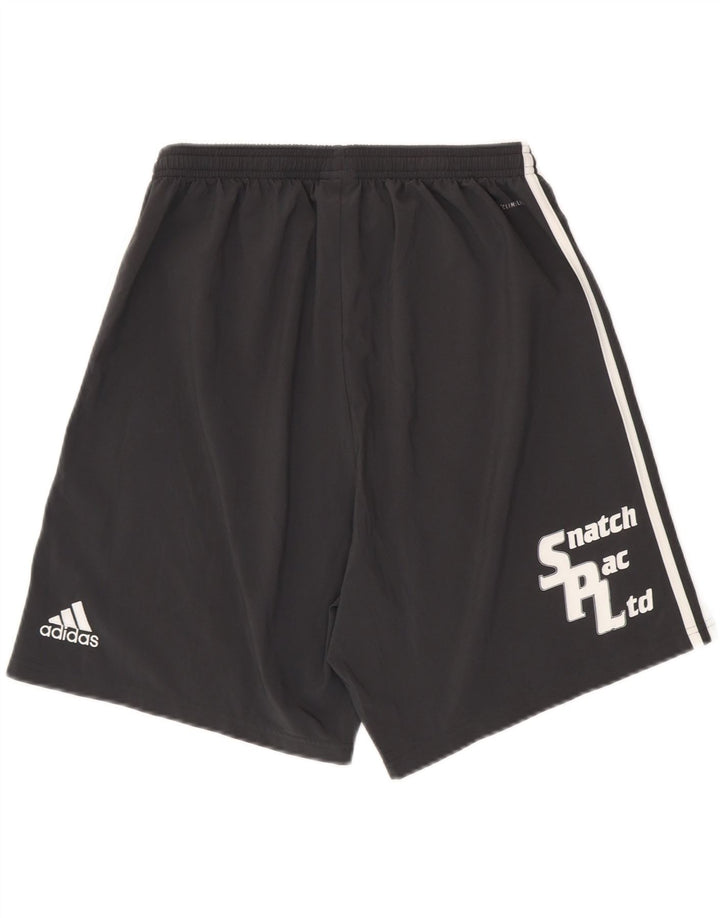 Мужские спортивные шорты Adidas Climalite с графическим рисунком, большие черные из полиэстера
