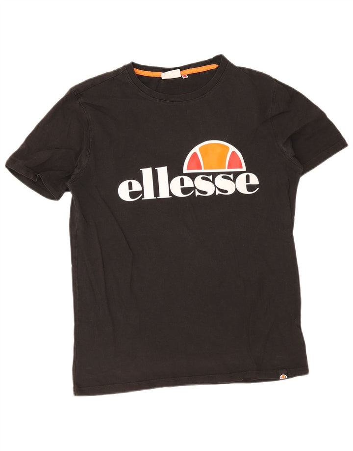 Мужская футболка с рисунком Ellesse, маленькая, черная
