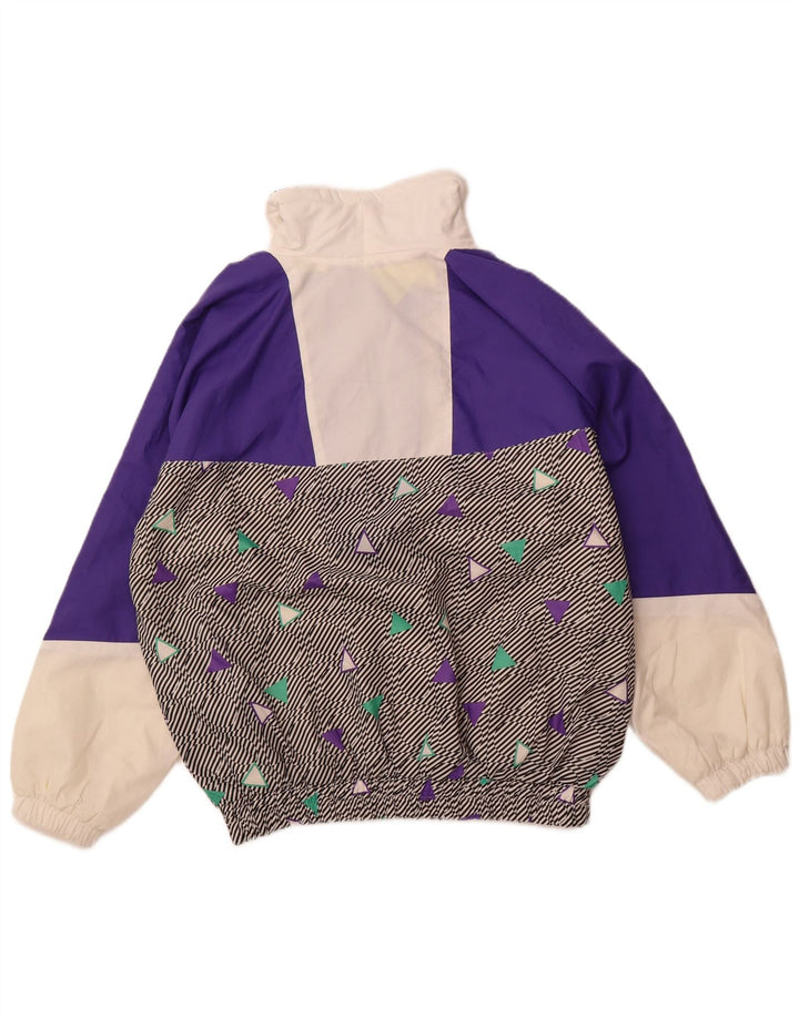 Мужская лыжная куртка RODEO с капюшоном UK 40, большая фиолетовая с цветными блоками