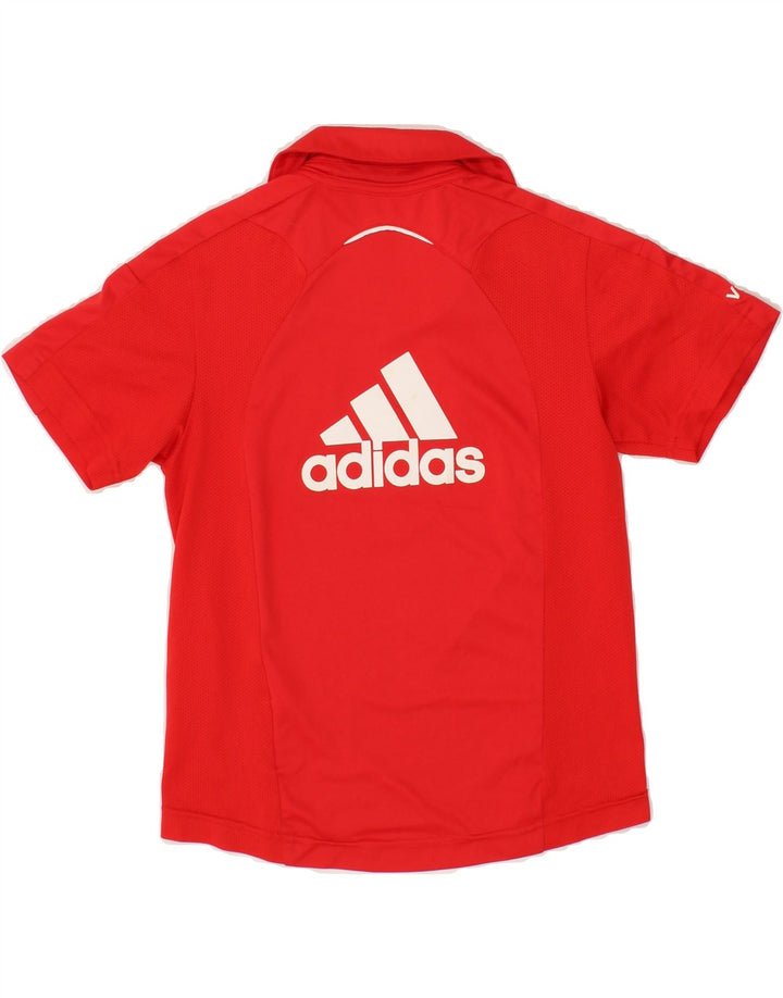 ADIDAS Boys Climacool Graphic T-Shirt Top 9-10 Years Red Polyester Vintage Adidas and Second-Hand Adidas from Messina Hembry 