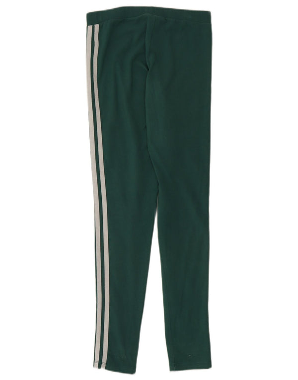 Женские леггинсы Adidas UK 4 XS, зеленый хлопок