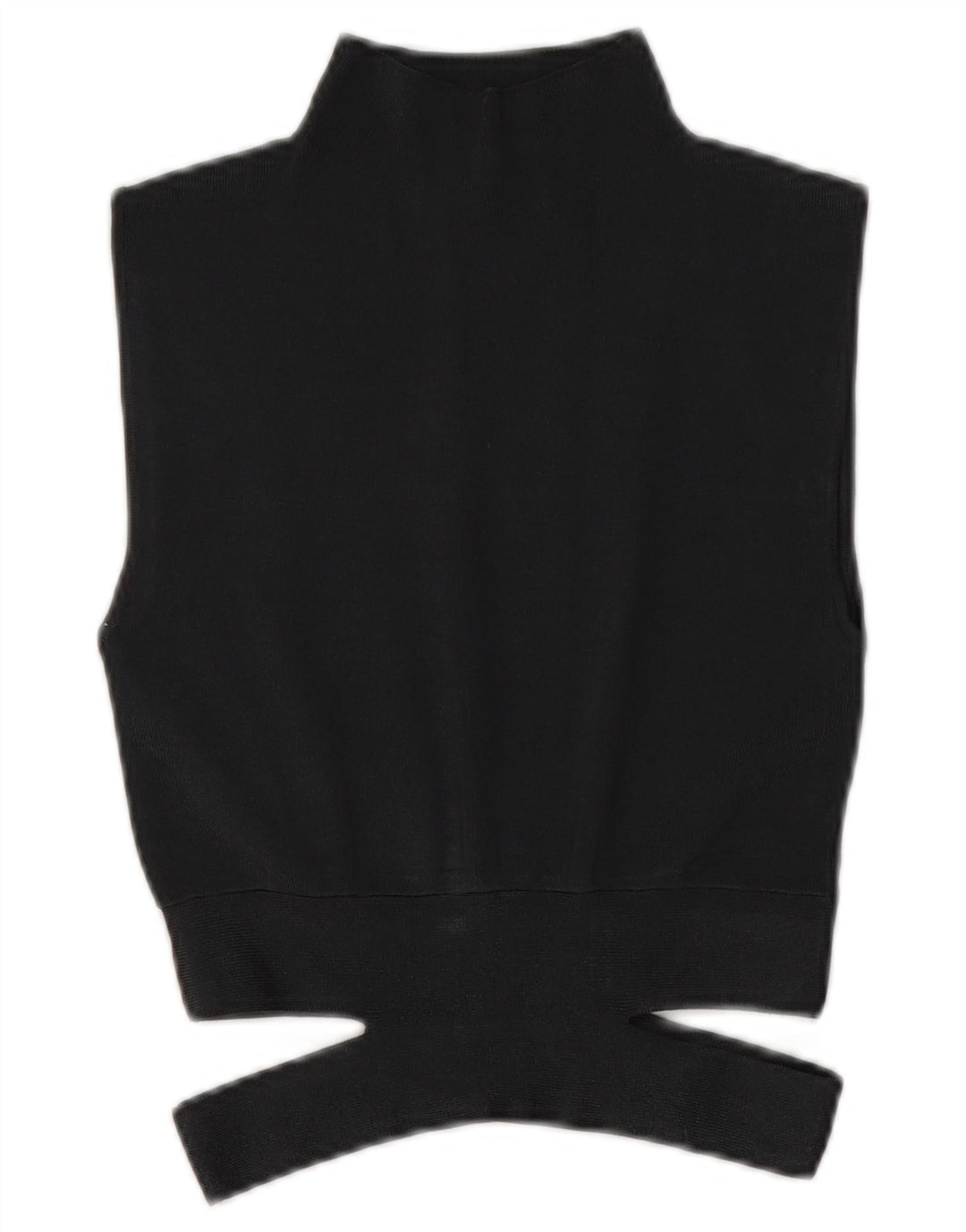 Женский вязаный укороченный топ без рукавов Zara UK 10, маленький серый