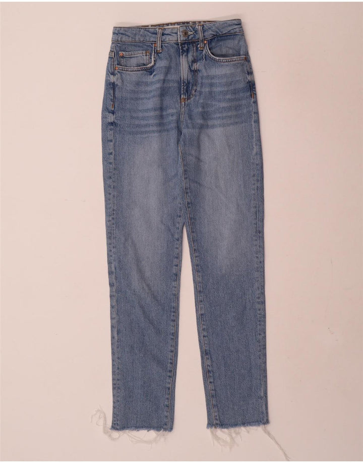 Женские узкие джинсы Guess W24 L28 синие, хлопок